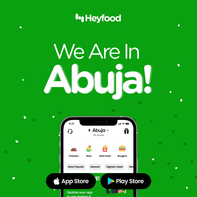 HeyFood announcing its expansion into Abuja