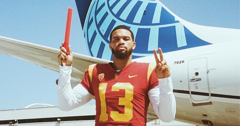 USC quarterback Caleb Williams signs NIL deal with United Airlines