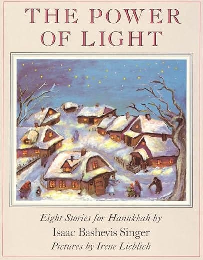 the book cover shows a village of snow-covered houses