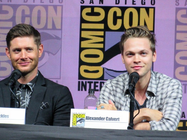 jensen ackles with alex calvert supernatural comic con panel