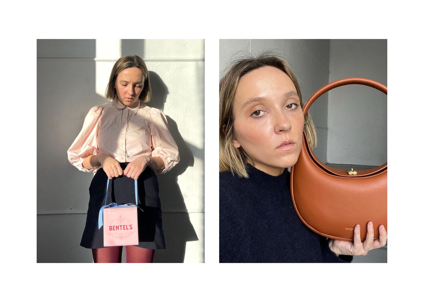 Side by side images of influencer and photographer Ava Williams.