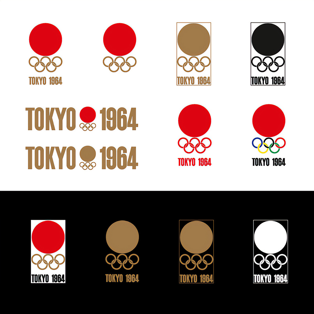 Yusaku Kamekura's logo for the Tokyo Summer Olympics of 1964