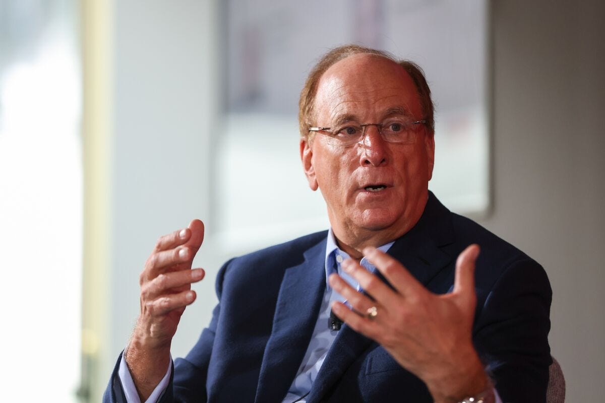 BlackRock's Larry Fink Says ESG Narrative Has Become Ugly, Personal -  Bloomberg