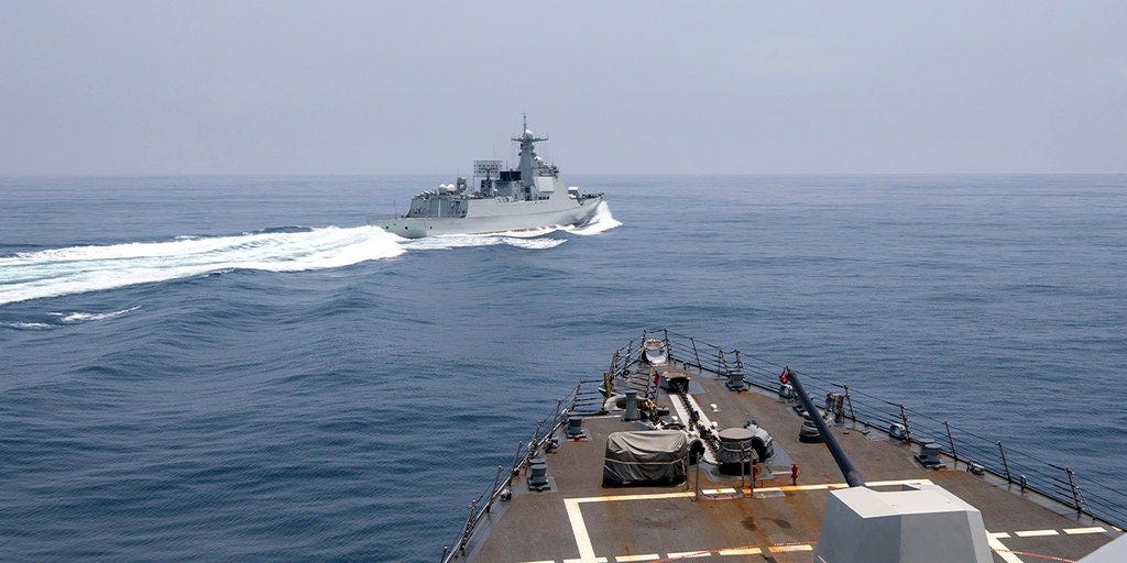 US military releases video of Chinese warship cutting across American  destroyer in Taiwan Strait