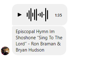 Audio message screenshot