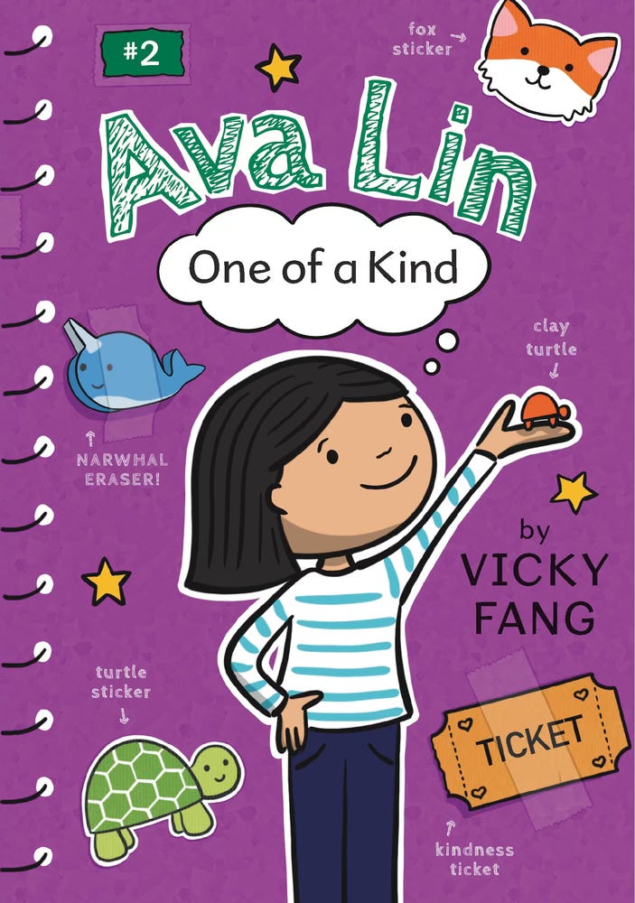 This is the cover for Ava Lin, One of a Kind by Vicky Fang