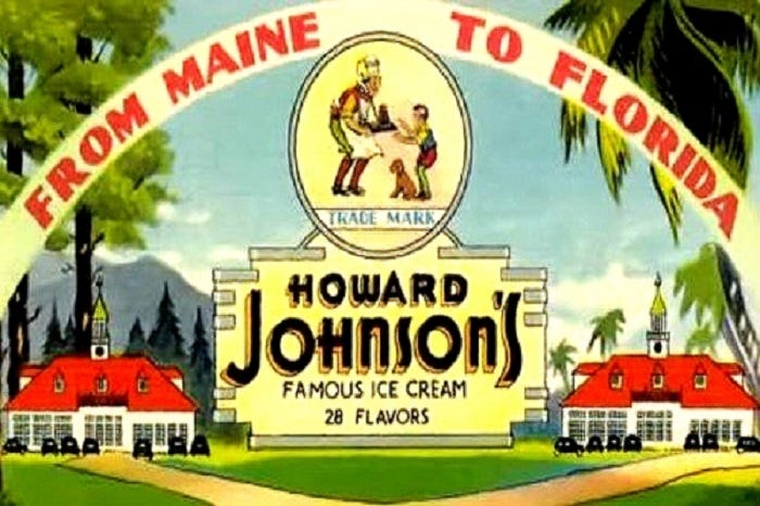 Vintage Howard Johnson Advertising Poster