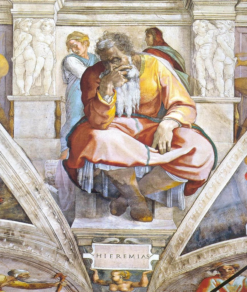 Michelangelo Buonarroti: The Prophet Jeremiah