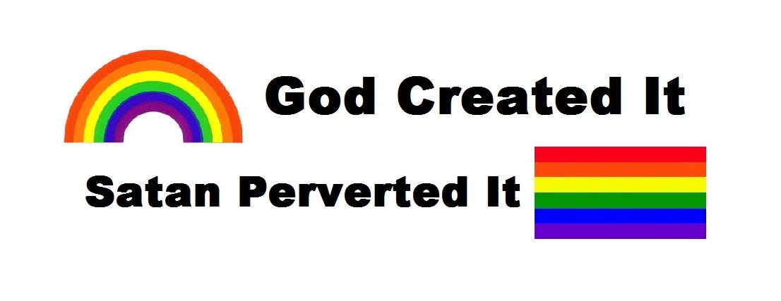 May be an image of text that says 'God Created It Satan Perverted It'