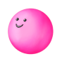 illustration of a pink smiley face
