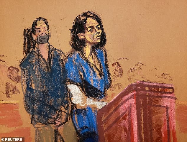 Maxwell was convicted on December 29, 2021 on five of the six counts she faced for helping the late financier and convicted sex offender sexually abuse underage girls