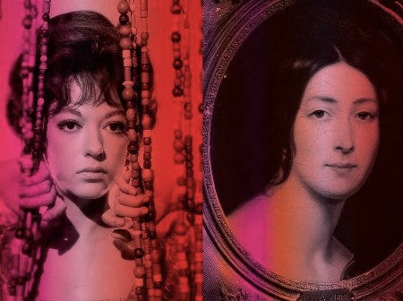 Portraits de Rita Moreno et Giulia Grisi juxtaposés