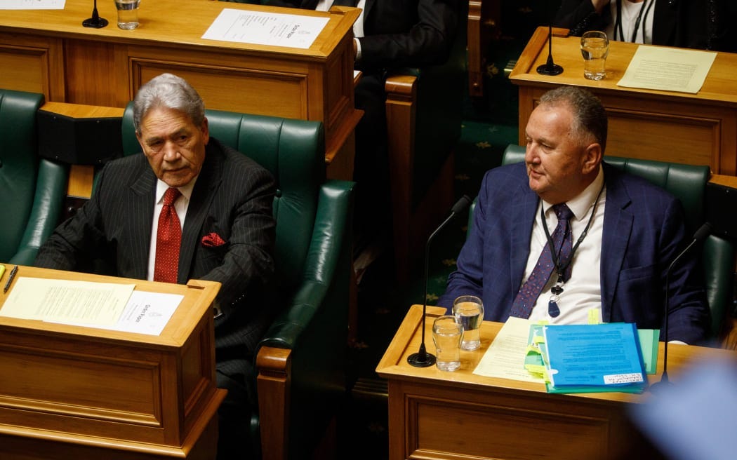 Leader and Deputy leader of New Zealand First Winson Peters and Shane Jones