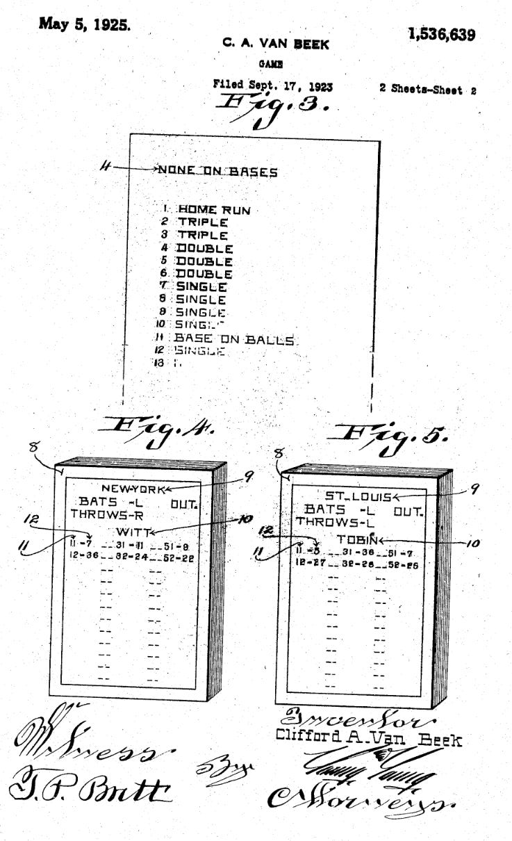 National Pastime Patent