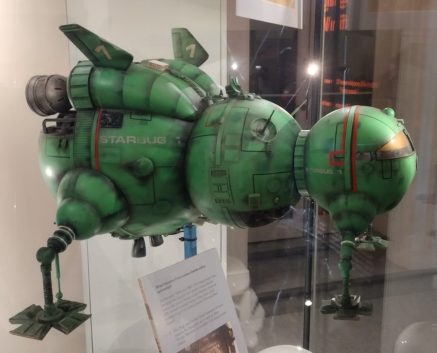 A model of the spaceship Starbug from Red Dwarf
