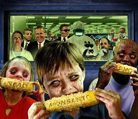 GENETICALLY MODIFIED (GM) FOOD & RELATED ISSUES: scary poster on GM food