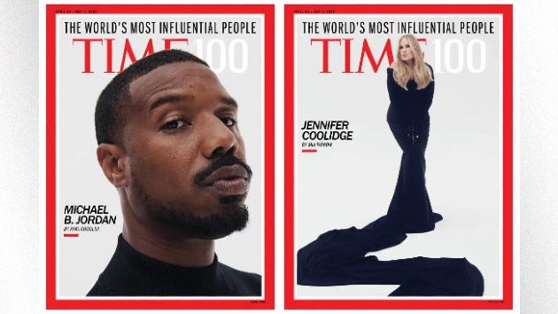 Jennifer Coolidge, Michael B. Jordan, Angela Bassett, and Colin Farrell  among 'TIME”s 100 Most Influential People