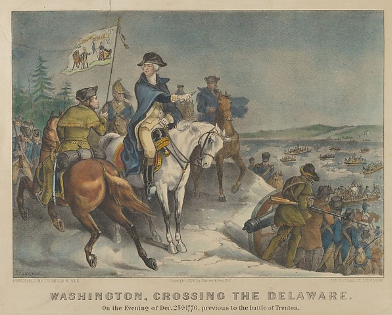 Washington Crossing the Delaware / Currier & Ives