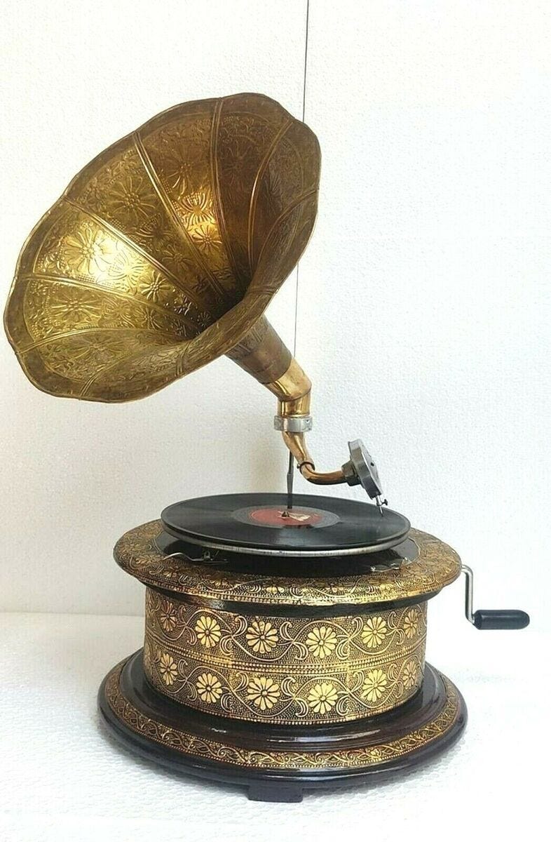 Antique Original Working Gramophone Vintage Gramophone Player Phonograph  Vinyl | eBay