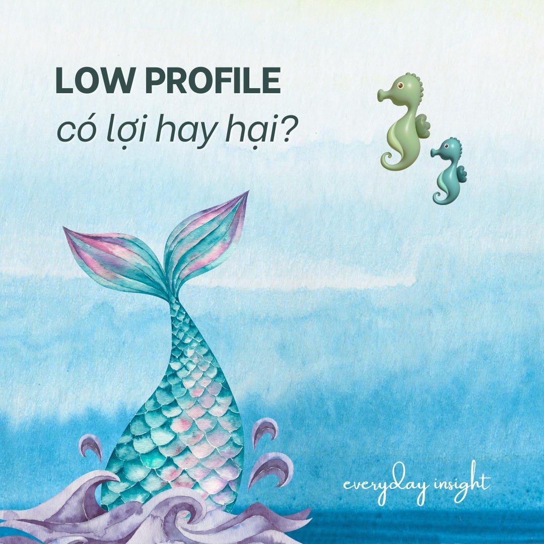 May be a doodle of text that says 'LOW PROFILE có lợi hay hại? cveryday insight'