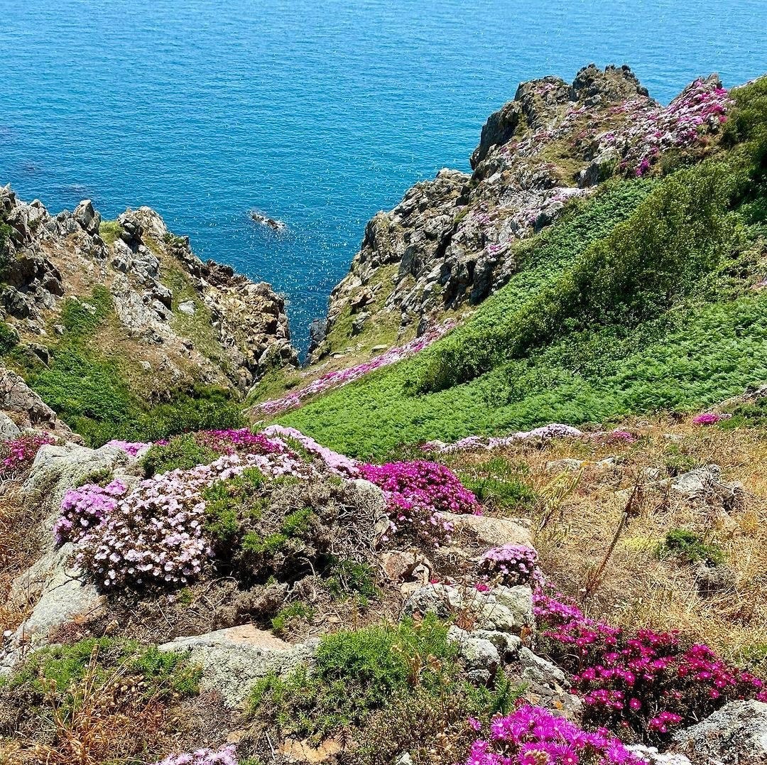 “You may have to climb steps, tackle cliff paths and even break a sweat, but the views from the top of the cliffs are worth the effort every time. The Pea Stacks, Guernsey.” Caption and Photo by Visit Guernsey