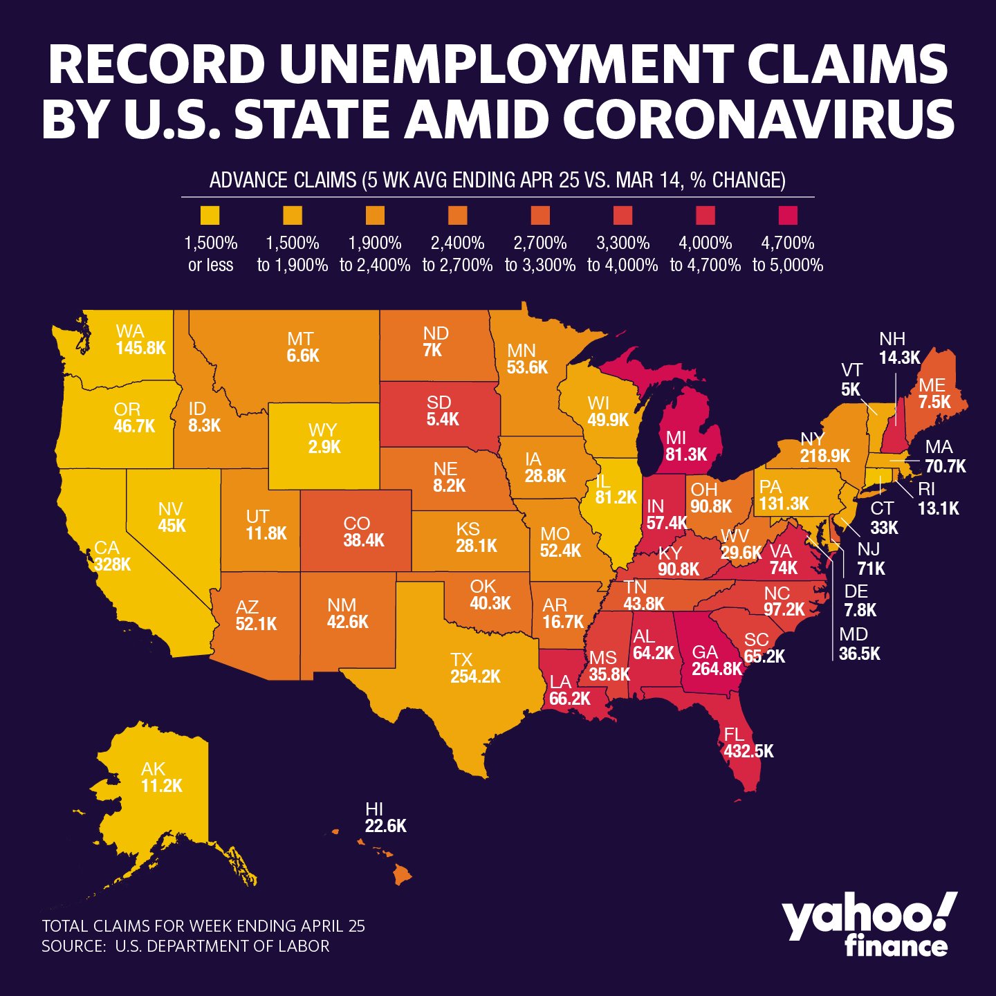 Coronavirus job losses hit these 7 states hardest