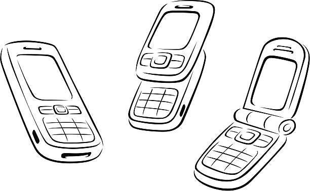 Cell Phones Stock Illustration - Download Image Now - Flip Phone, Vector,  Illustration - iStock