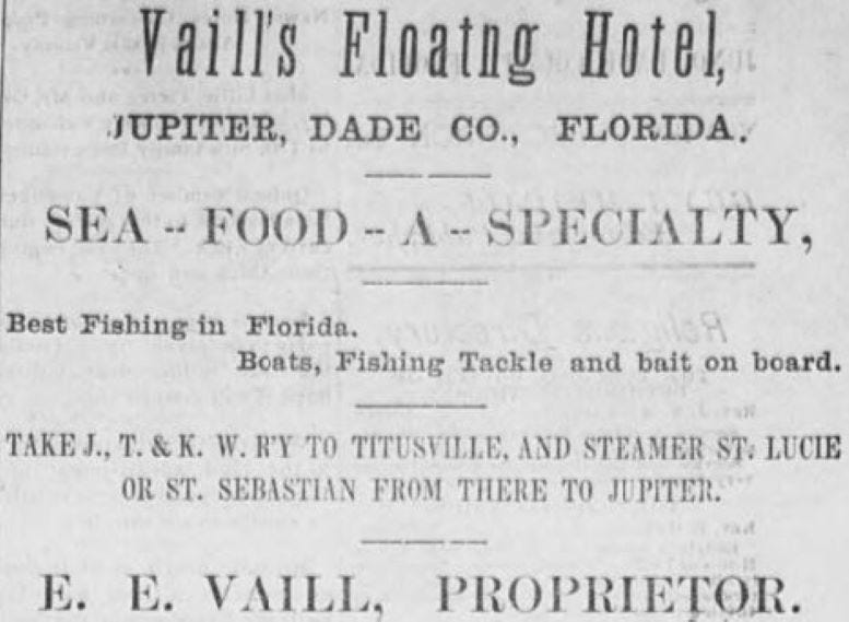 Figure 1: Ad for Vail Floating Hotel
