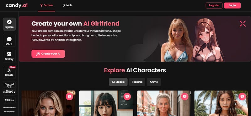 CandyAI The best AI Porn generator