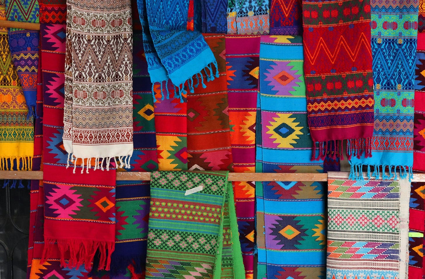 rows of colorful fabric