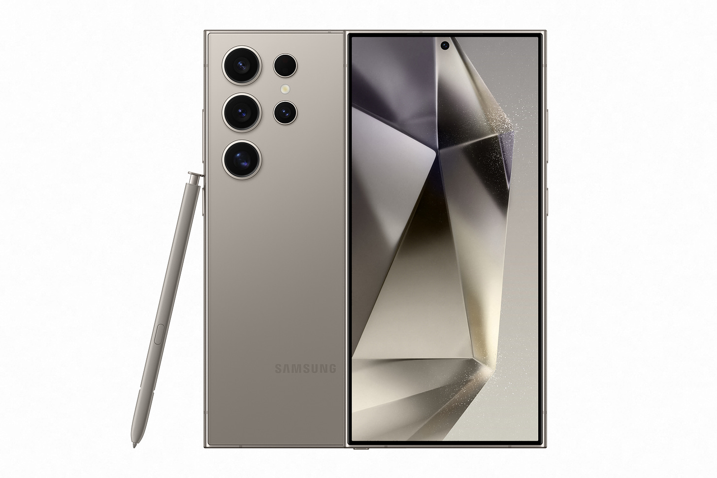 Samsung Galaxy S24 Ultra in the Titanium Gray color