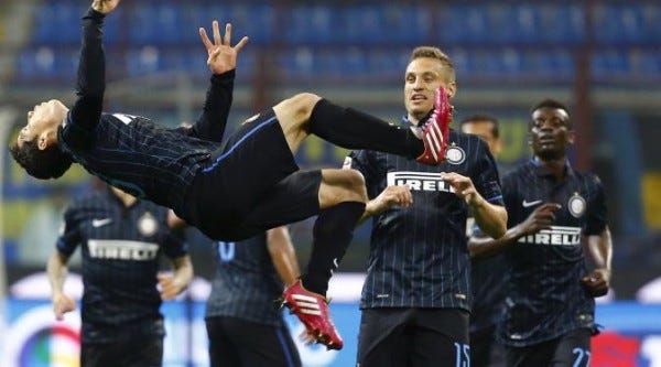 inter beats roma serie a soccer 2015