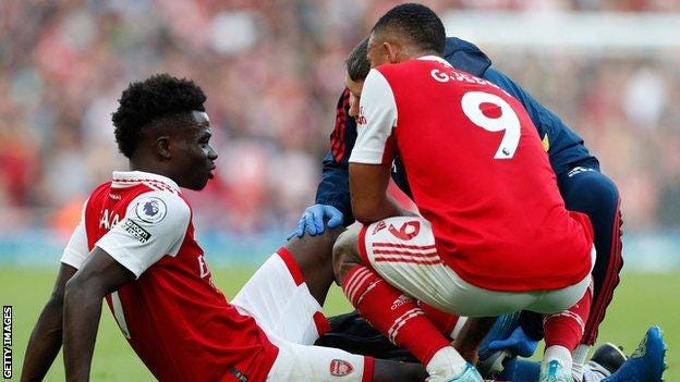 Bukayo Saka: Arsenal winger 'hopefully not' a World Cup doubt, says Mikel  Arteta - BBC Sport
