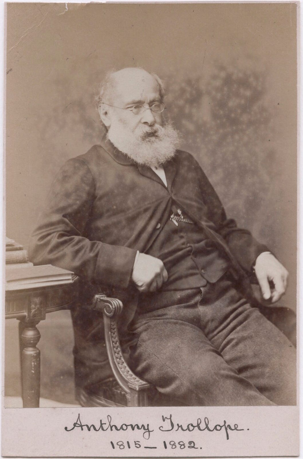 Anthony Trollope, looking, as usual, nothing like a miner. 