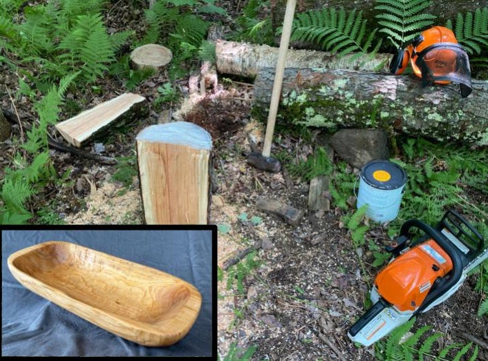 Tools used by Jesse McEntee to carve a bowl