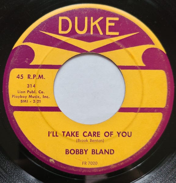 Bobby Bland – I'll Take Care Of You / That's Why (1959, Vinyl) - Discogs