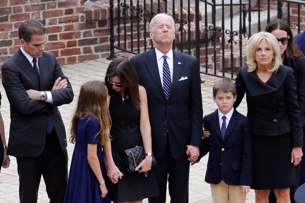 Joe Biden mourning death of son beau from brain cancer.