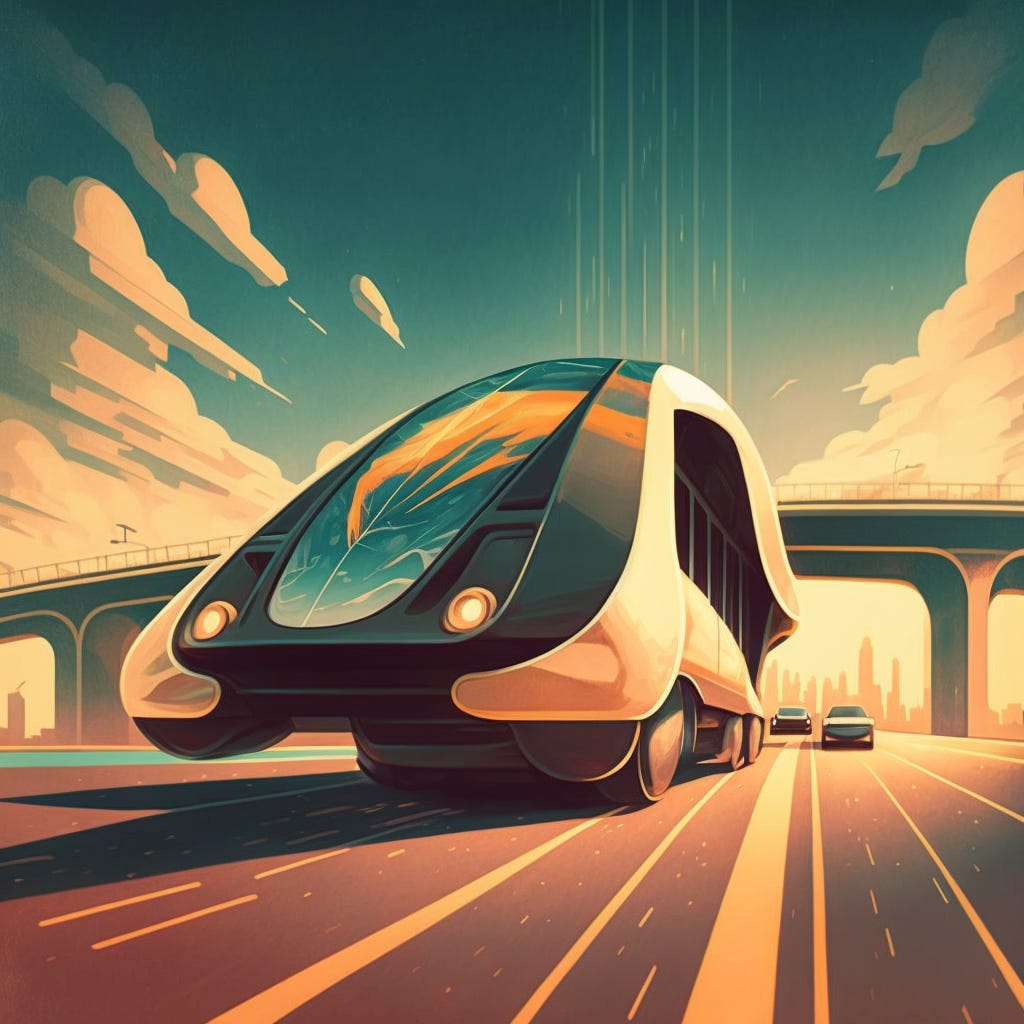 Future of the autonomous vehicles illustrated by a car journal