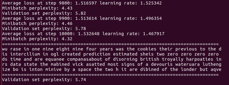 Output of Multi Layer LSTM