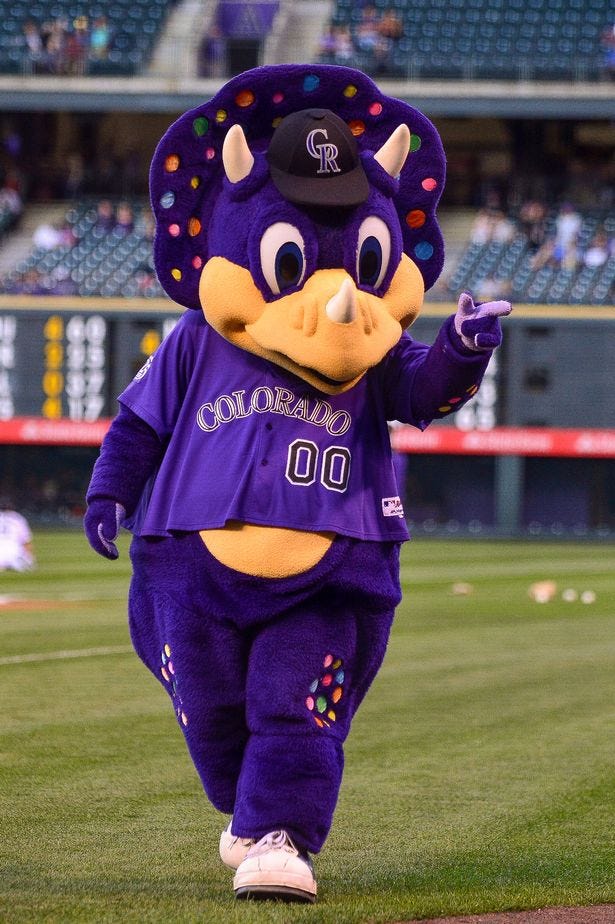 MLB 7ft tall mascot is attacked by Colorado Rockies hooligan necking Modelo  beer - Daily Star