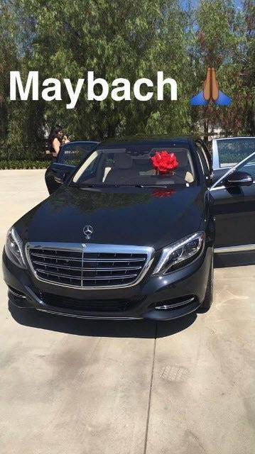 kylie jenner mercedes birthday from tyga