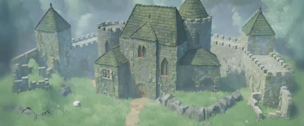 relaxing sandbox experience with gentle visuals for crafting castles, cottages, and dreamy ruins.