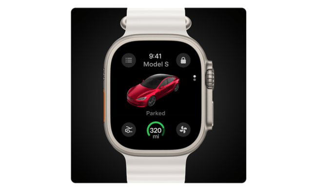 Tesla Apple Watch as digital car key