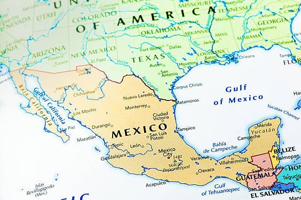 Map of Mexico Map of Mexico gulf of mexico map stock pictures, royalty-free photos & images