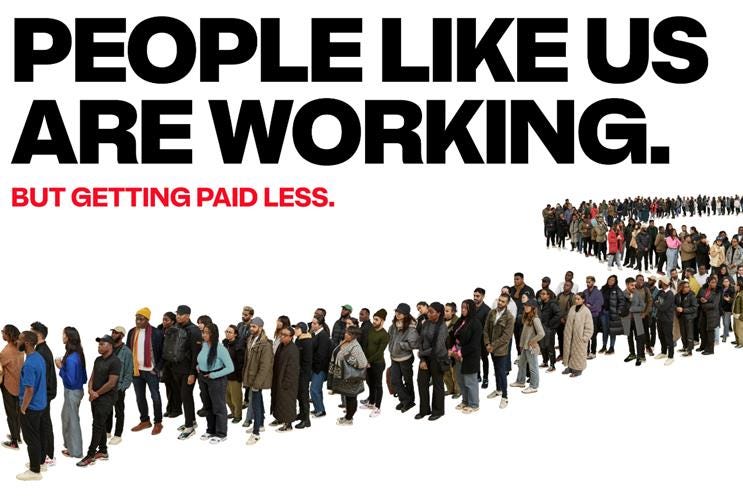 People Like Us reimagines 'Labour isn't working' push to highlight  ethnicity pay gap