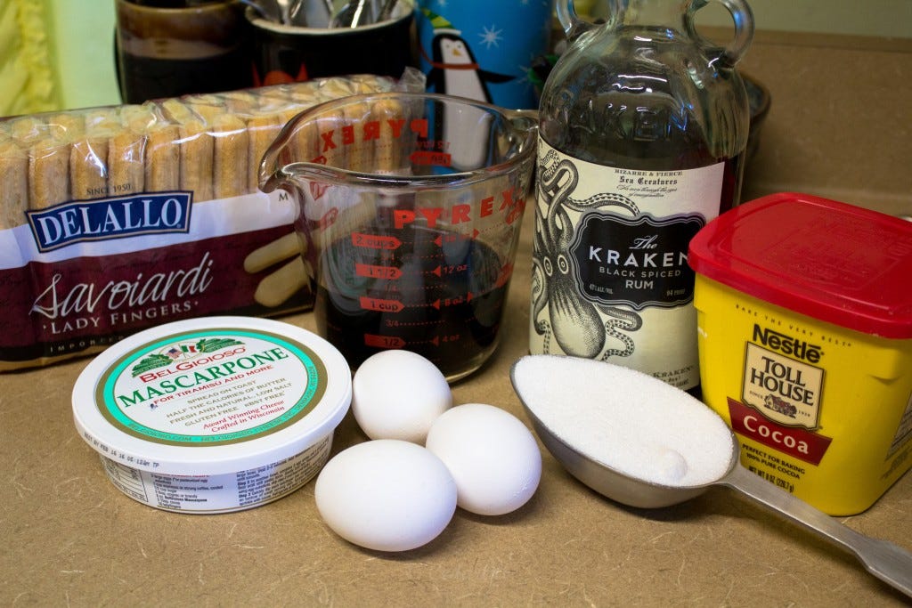 Tiramisu ingredients