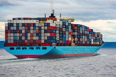 Photo of large container ship