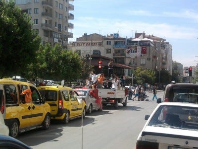 the Street in Manisa Turkey