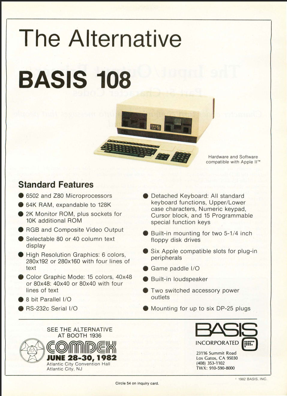 From the June/July 1982 issue of Byte Magazine