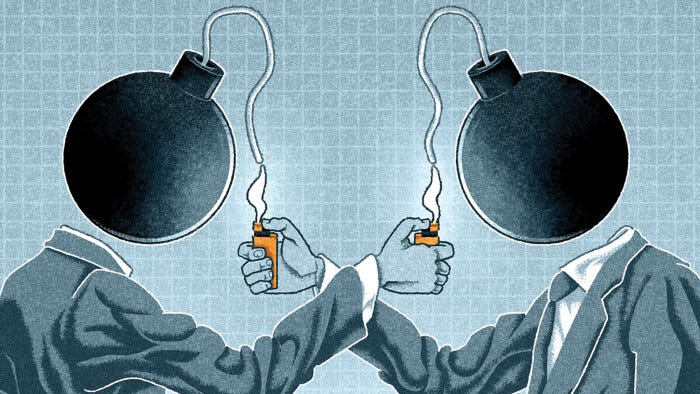 A taste for mutually assured destruction